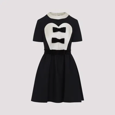VALENTINO BLACK CREPE COUTURE SHORT DRESS
