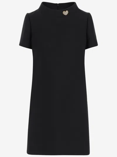 Valentino Black Crepe Couture Short Dress