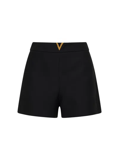 Valentino Black Crepe Couture Shorts