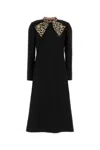 Valentino Black Crepe Dress In Black