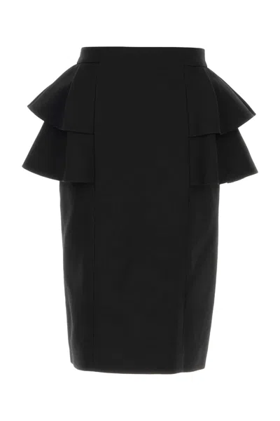 Valentino Garavani Black Crepe Skirt