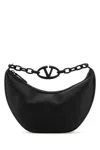 Valentino Textured Leather Chain Strap Shoulder Bag In Black