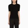 Valentino Black Crew-neck Sweater With Toile Iconographe Motif In Black