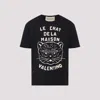 Valentino Garavani T-shirt With Le Chat De La Maison Print In Black