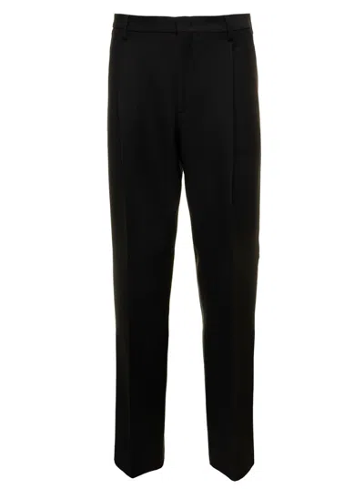 VALENTINO BLACK CROPPED TAILORED TROUSERS