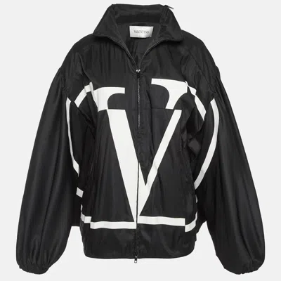 Pre-owned Valentino Black Deconstructed Vlogo Bat Sleeves Jacket S