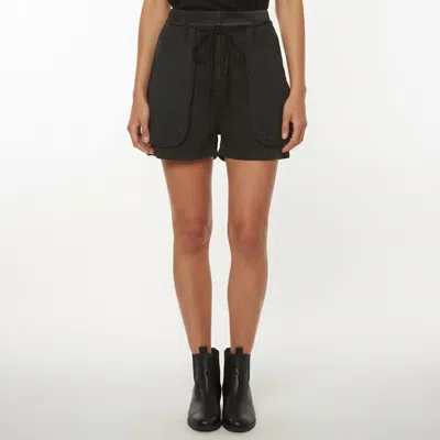 Pre-owned Valentino Black Denim And Corduroy Trim Inside Out Shorts L