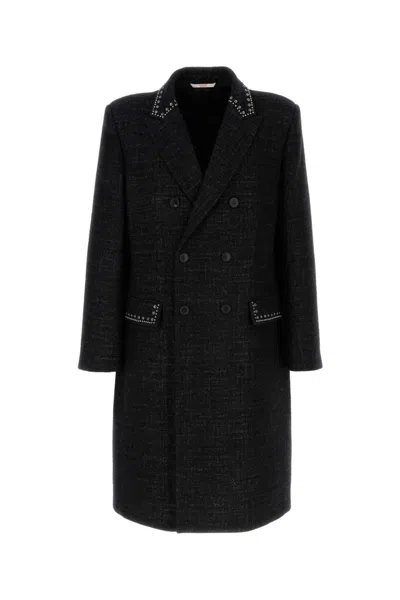 VALENTINO BLACK DOUBLE BREASTED COAT