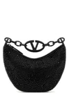 Valentino Women's Leather Hobo Vlogo Moon Handbag In Black
