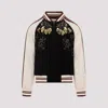 Valentino Sequin And Bead-embellished Velvet Bomber Jacket In Black