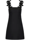 VALENTINO BLACK EMBROIDERED DRESS FOR WOMEN | SS24 COLLECTION