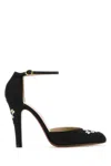 Valentino Garavani Hi Dolly Fabric Pumps With 105 Mm Floral Embroidery Woman Black 41