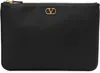 Valentino Black Flat Vlogo Signature Pouch In Black