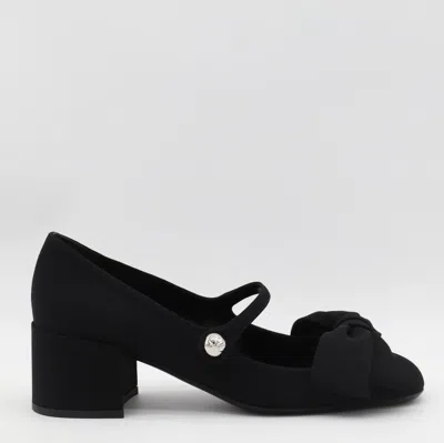 Valentino Garavani Mary Jane Block Heel Square Toe In Black