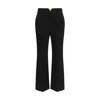 Valentino Tailored Trousers Belt Loops Gold Tone Detail In Black
