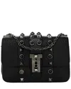 Valentino Black Grained Calfskin Leather B-rockstud Rolling Flap (authentic  Pre-loved)