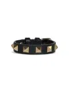 Valentino Garavani Rockstud Calfskin Double-strap Bracelet Woman Black Uni