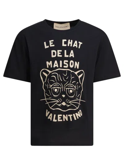 VALENTINO VALENTINO BLACK GRAPHIC PRINT T-SHIRT