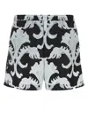 Valentino Nylon Swimsuit With Metamorphos Wall Print In Multicolor
