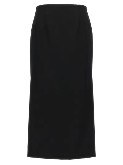 VALENTINO BLACK GRISAILLE MIDI SKIRT