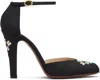 Valentino Black Hi Dolly Fabric Heels In Black
