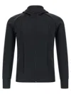 Valentino Hooded Sweater With Long Sleeves And Ribbed Cuffs In Black
