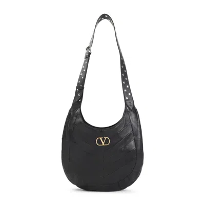 VALENTINO GARAVANI WOMEN BLACK HOBOHO HOBO, ONESIZE LUXURY HOBOS FOR WOMEN DARVEYS