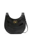 Valentino Black Hoboho Leather Hobo In Black