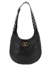 Valentino Hoboho Small Shoulder Bag With Studded Strap In Black
