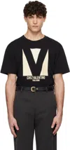 Valentino Crew Neck Short Sleeves T-shirts In Nero