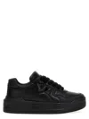 Valentino One Stud Xl Leather Low-top Sneakers In Black