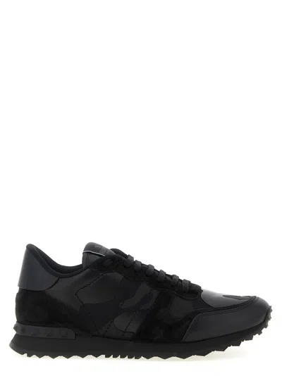 Valentino Garavani Black Lace Up Sneakers