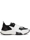 Valentino Garavani True Act Low Top Trainer In Mesh And Rubberised Fabric In Animal Print