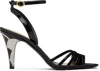 Valentino 85mm Strappy Sandals In R2d Nero/silver Shad