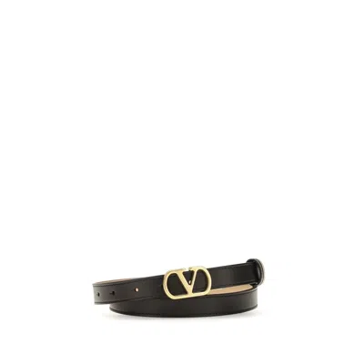 Valentino Garavani Black Lamb Ovis Aries Aries Regular Belt