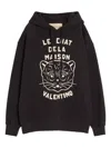Valentino Garavani Sweatshirt With Le Chat De La Maison Patch In Black