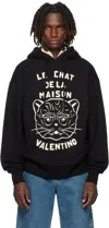 Valentino Garavani Sweatshirt With Le Chat De La Maison Patch In Black