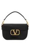 VALENTINO GARAVANI BLACK LEATHER ALLTIME SHOULDER BAG