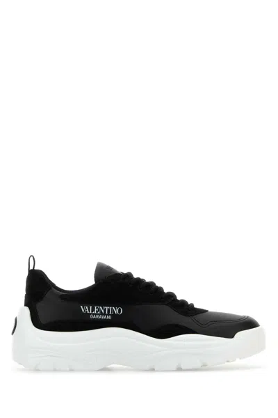 Valentino Garavani Black Leather And Suede Gumboy Sneakers