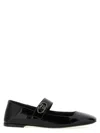 Valentino Garavani Vlogo Locker Mary-jane Ballerina In Eel With Flower Application Woman Black 37.5