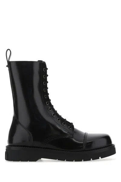 Valentino Garavani Black Leather Boots