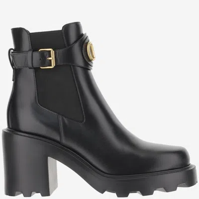 VALENTINO GARAVANI BLACK LEATHER BOOTS