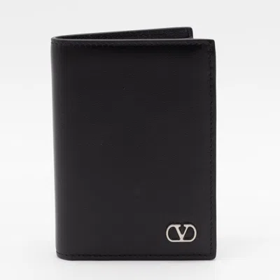 Valentino Garavani Black Leather Card Holder