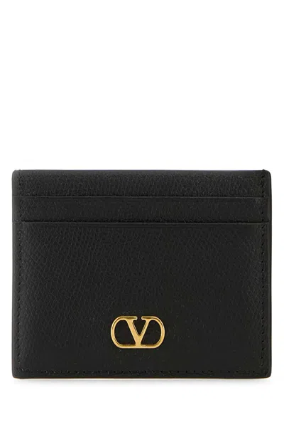 Valentino Garavani Black Leather Card Holder