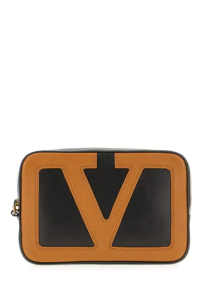 Valentino Garavani Black Leather Clutch