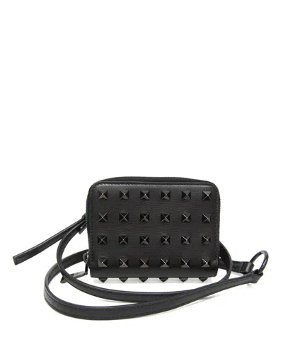 Valentino Garavani Valentino Black Leather Coin Purse (authentic Pre-loved)