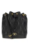Valentino Black Leather Crossbody Bag In Black