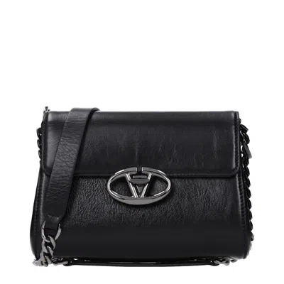 Valentino Garavani Black Leather Crossbody Bag