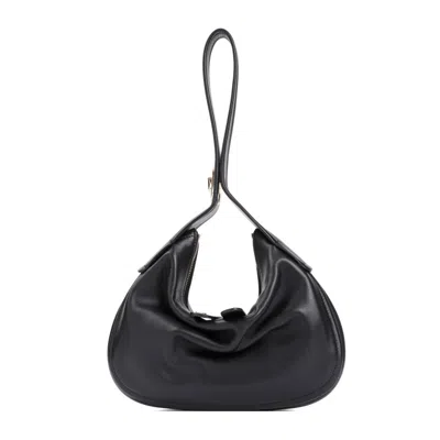 Valentino Garavani Black Leather Go-hobo Small Leather Bag