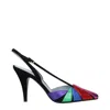 Valentino Black Leather High Heel Pumps In Multi